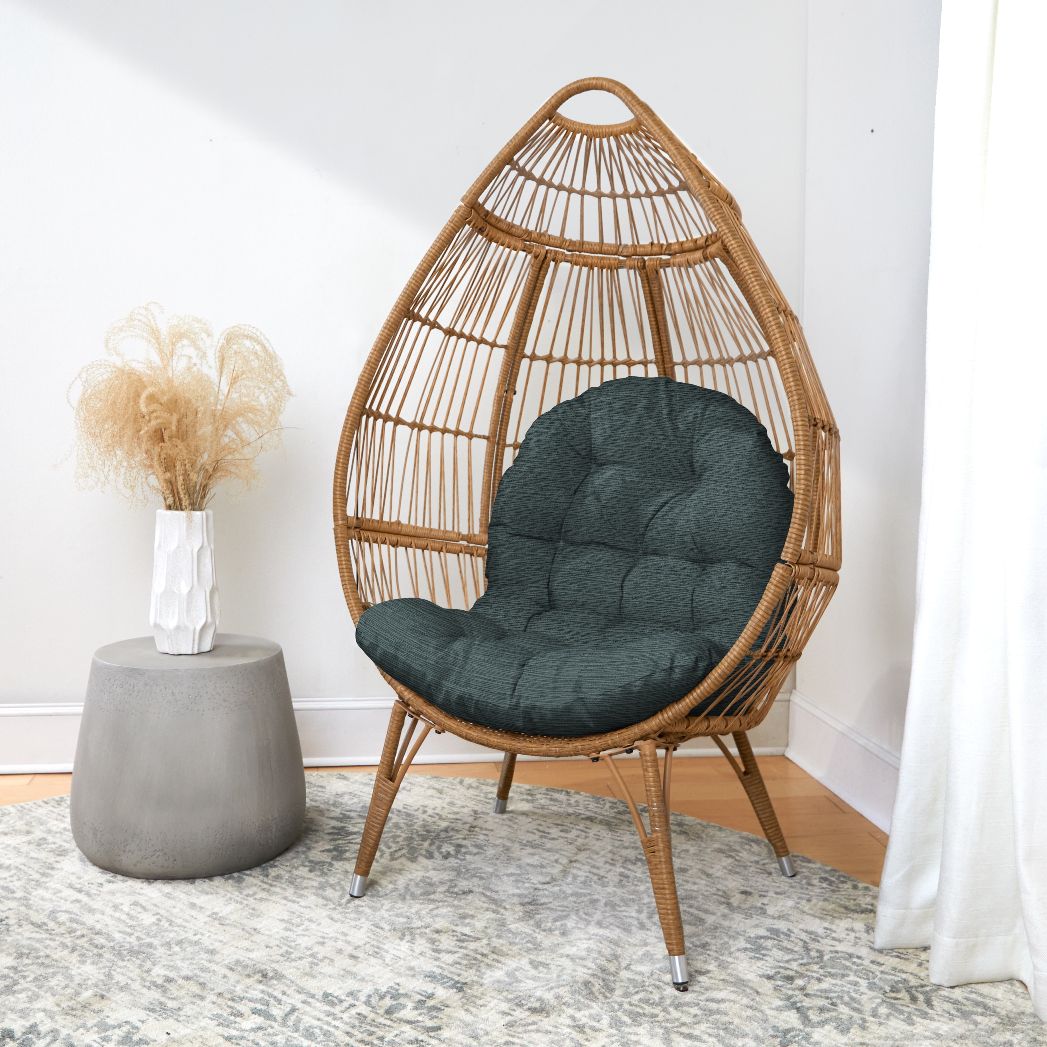 Velvet store egg chair